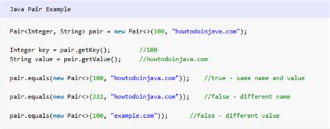 java data type key value pair