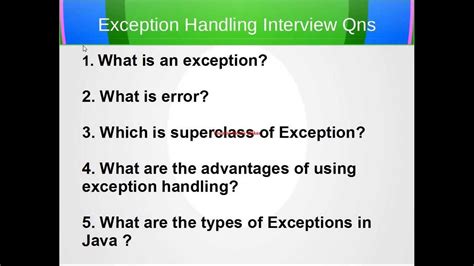 java exception handling interview questions for experienced professionals