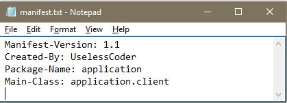 java manifest file format