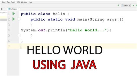 java program to write hello world