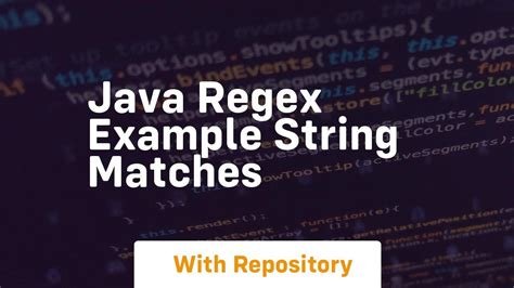 java regex example string matches
