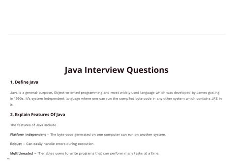 java review for interview