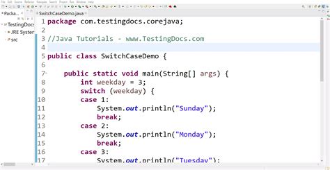 java switch case month example