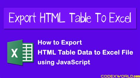 javascript export to excel with formatting