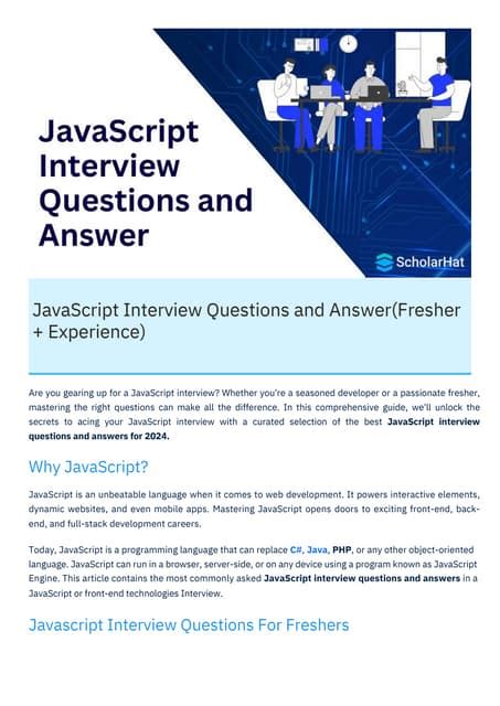 javascript interview questions pdf
