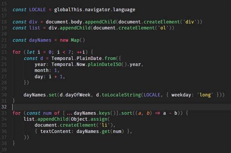 javascript language code to name