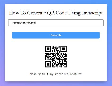 javascript library to generate qr code