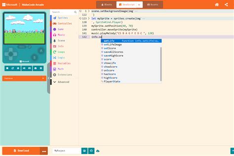javascript makecode arcade