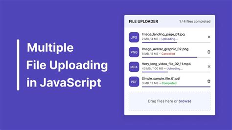javascript multiple file upload example