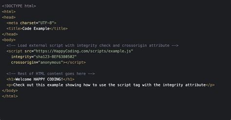 javascript tag example