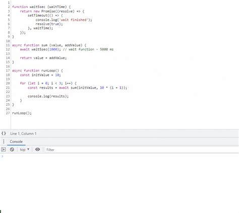 javascript wait example
