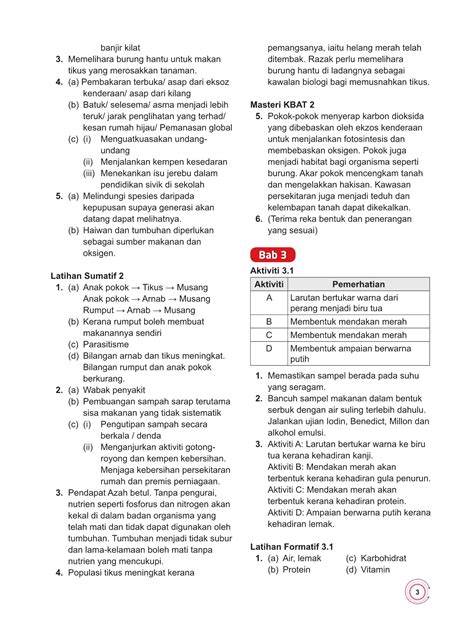 jawapan latihan buku teks sains tingkatan 2
