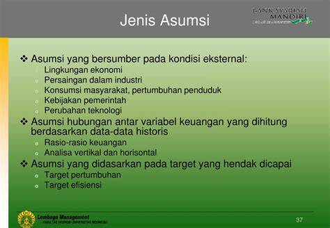 jenis asumsi