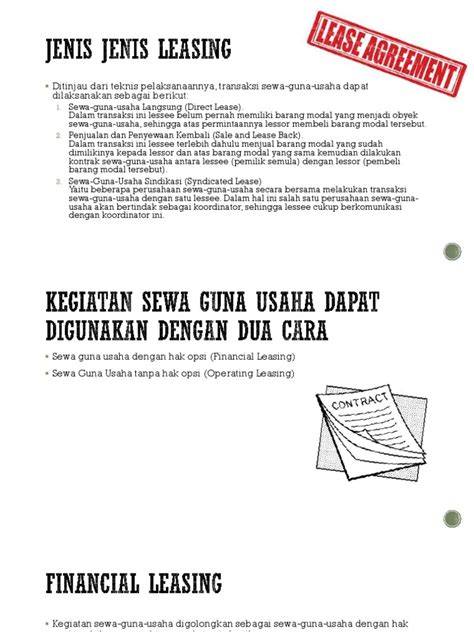 jenis jenis leasing