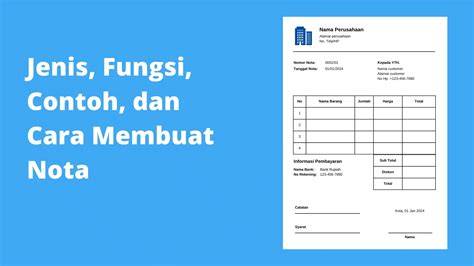 jenis surat nota