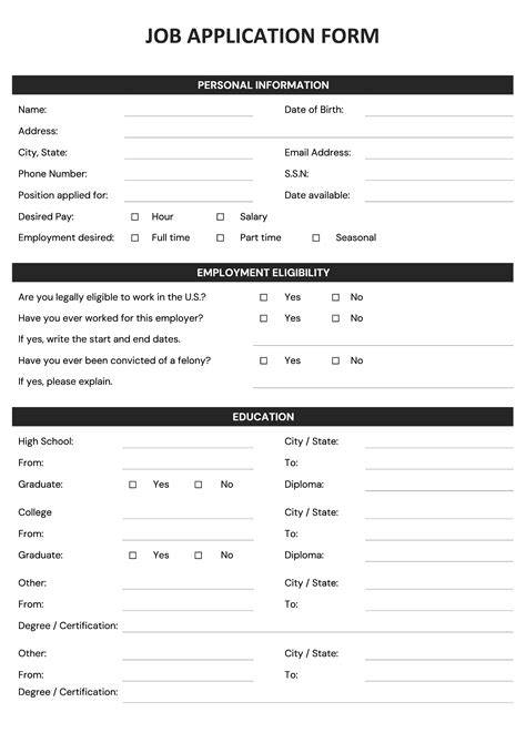 job application