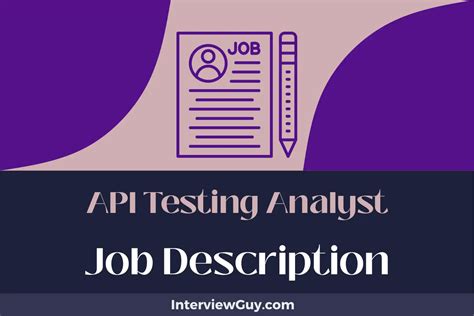 job description for api testing