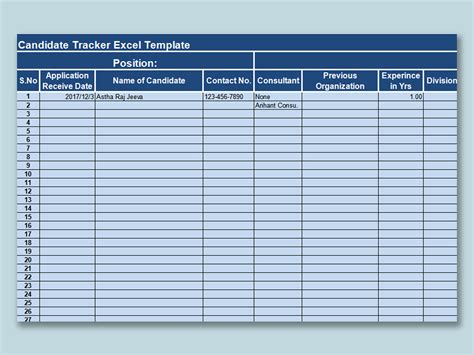 job tracking excel template