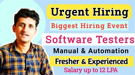 jobs for software testing freshers