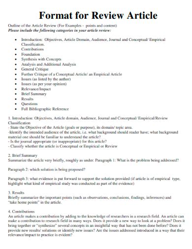 journal article review example for students