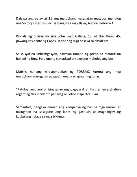 journal examples for students tagalog with answers