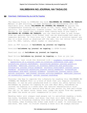 journal tagalog example for students brainly