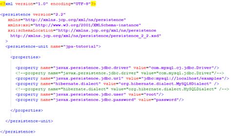 jpa persistence xml example