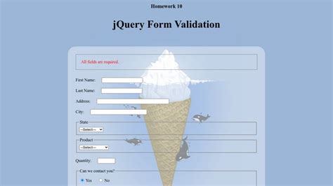 jquery form validation example codepen