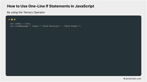 js if else statement one line