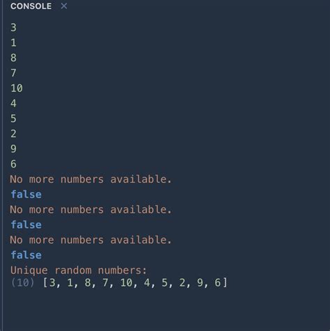 js random number not repeat