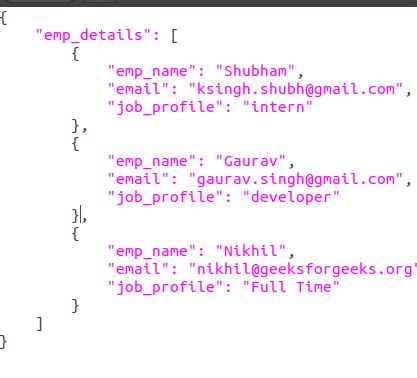json payload example python
