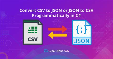 json to csv c# example