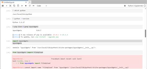 jupyter notebook import not working