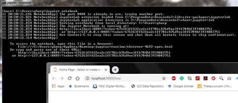 jupyter notebook not opening in chrome