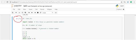 jupyter notebook not running code