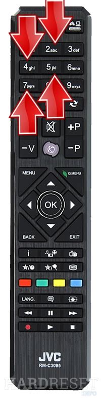jvc smart tv reset code