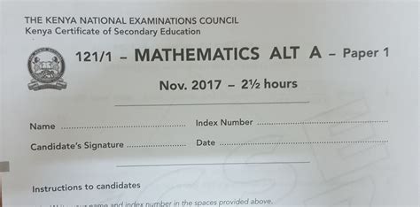 kcse 2017 mathematics paper 1 answers