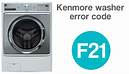 kenmore washer f21 error code