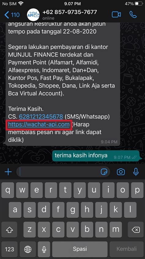 kesalahan pengiriman pada WhatsApp Indonesia