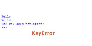 key error python meaning