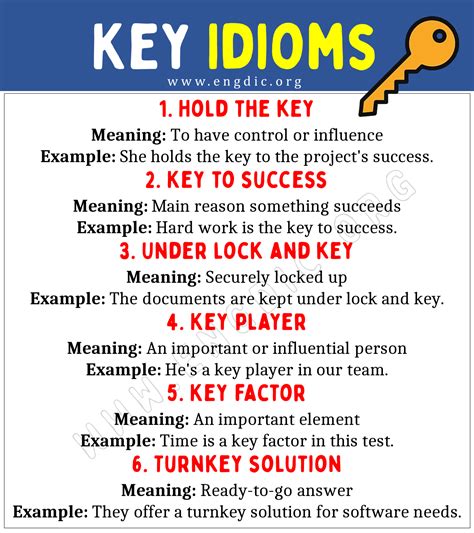 key meaning in english with example