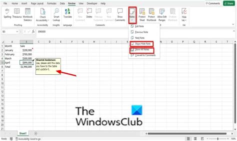 keyboard shortcut for adding note in excel