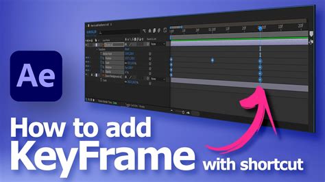 keyboard shortcut to add keyframe in after effects