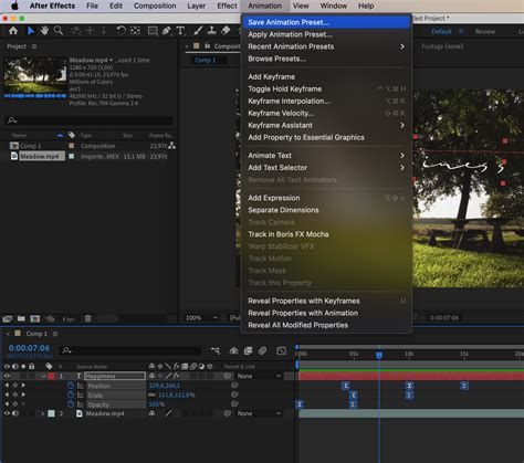 keyframes not showing in after effects
