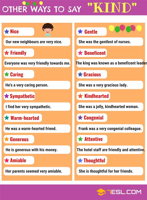 kind of words examples