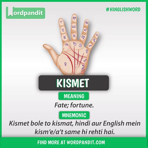 kismet meaning in english with example