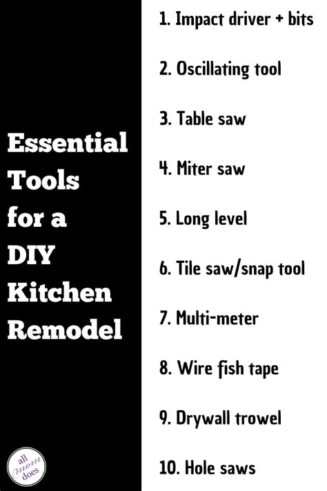 kitchen remodel tools