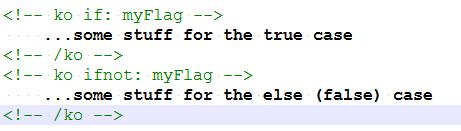 ko if else in html