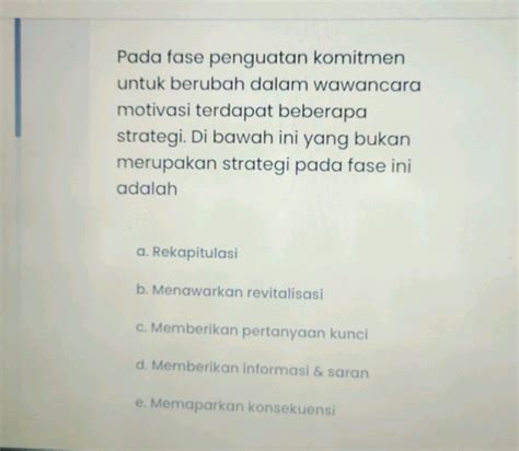 komitmen berubah