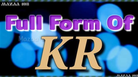 kr full form in email